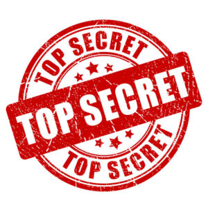 top secret grunge rubber stamp isolated on white background